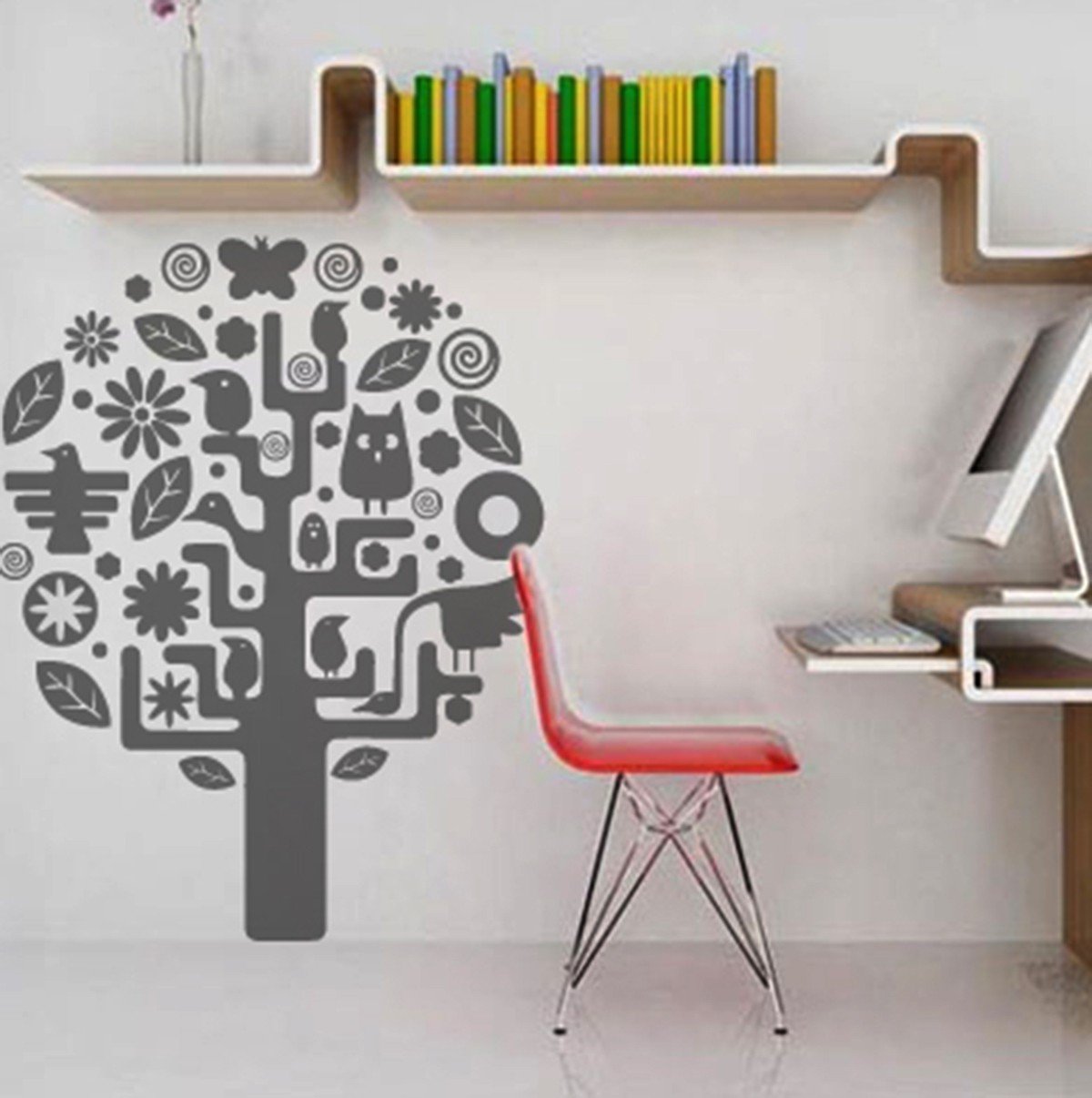 Vinilo Decorativo  Adhesivo Arbol  de Figuras