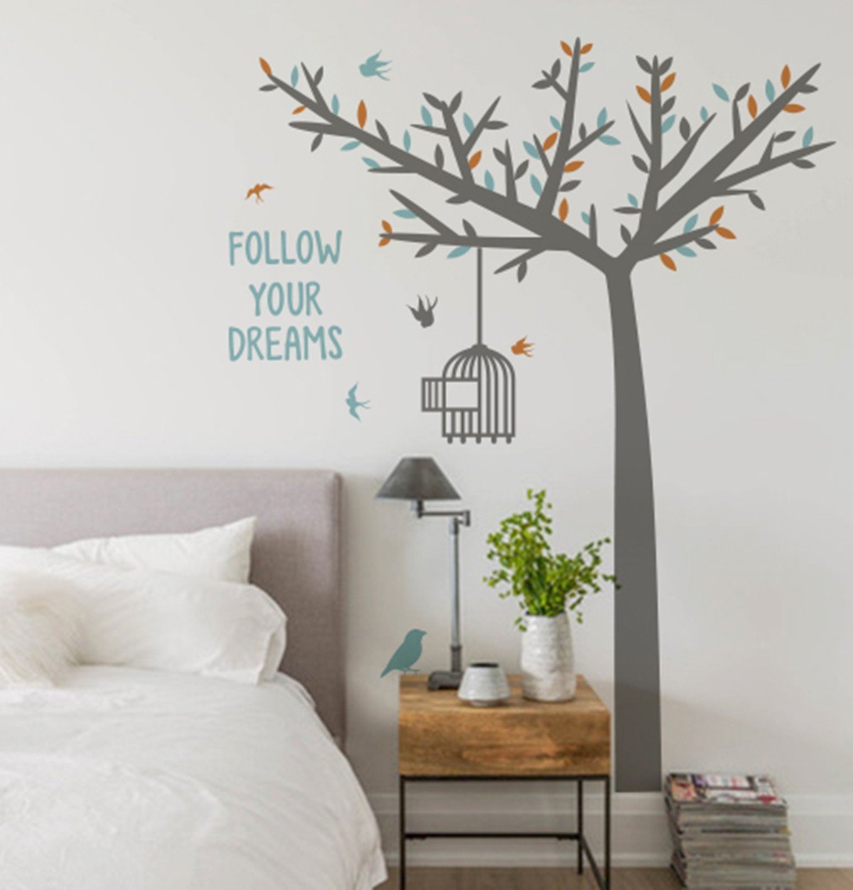 Vinilo Decorativo  Adhesivo  Arbol Follow Your Dreams
