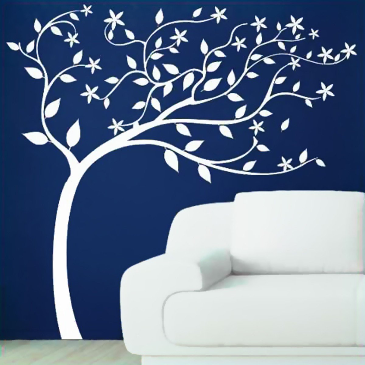 Vinilo Decorativo  Adhesivo Arbol Inclinado