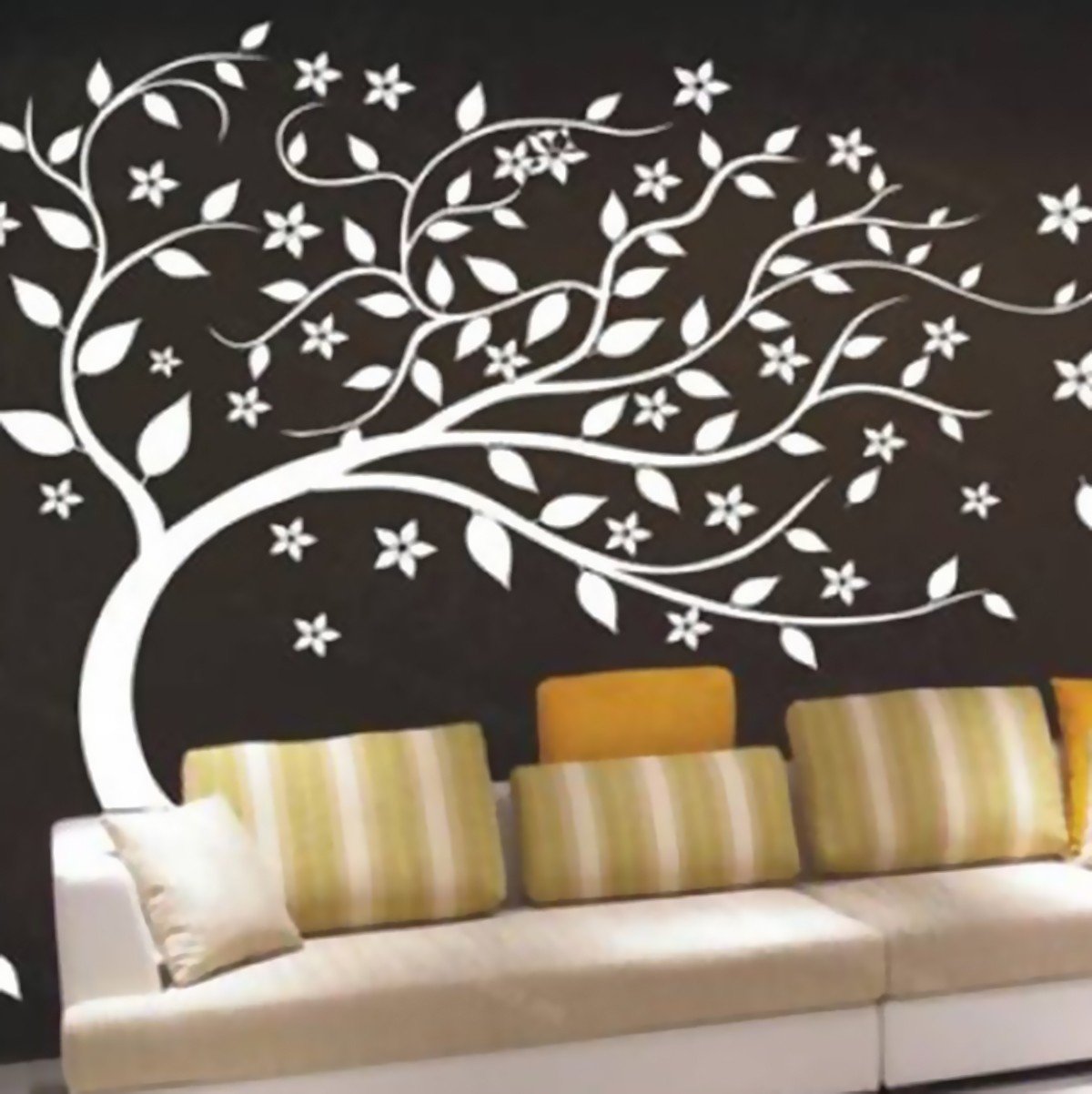 Vinilo Decorativo  Adhesivo Arbol Inclinado