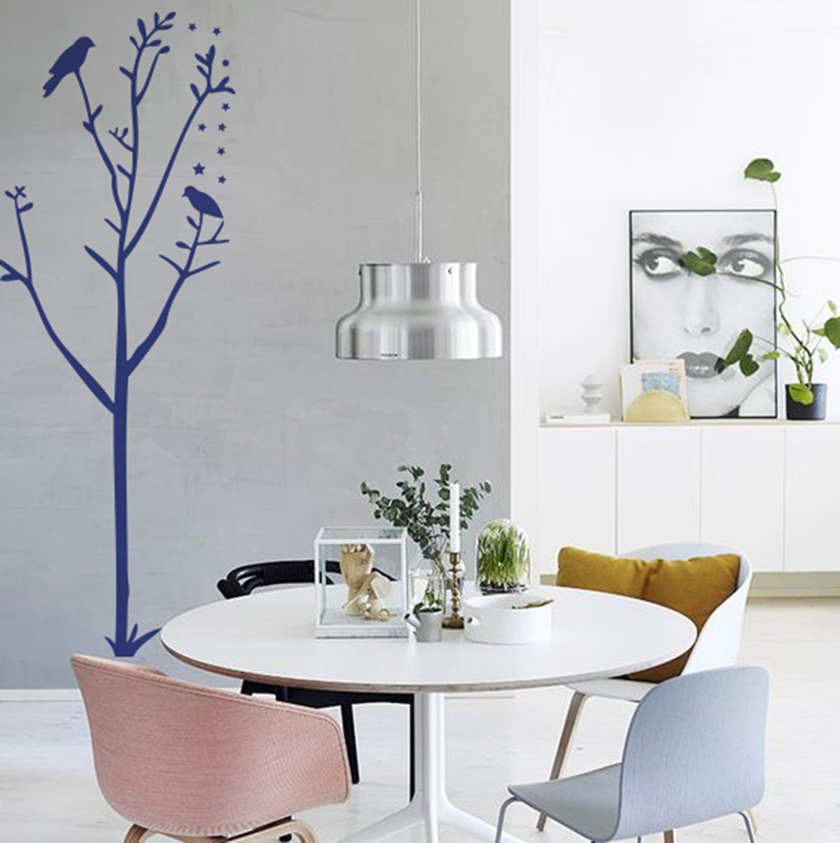 Vinilo Decorativo  Adhesivo Arbol y Astrellas