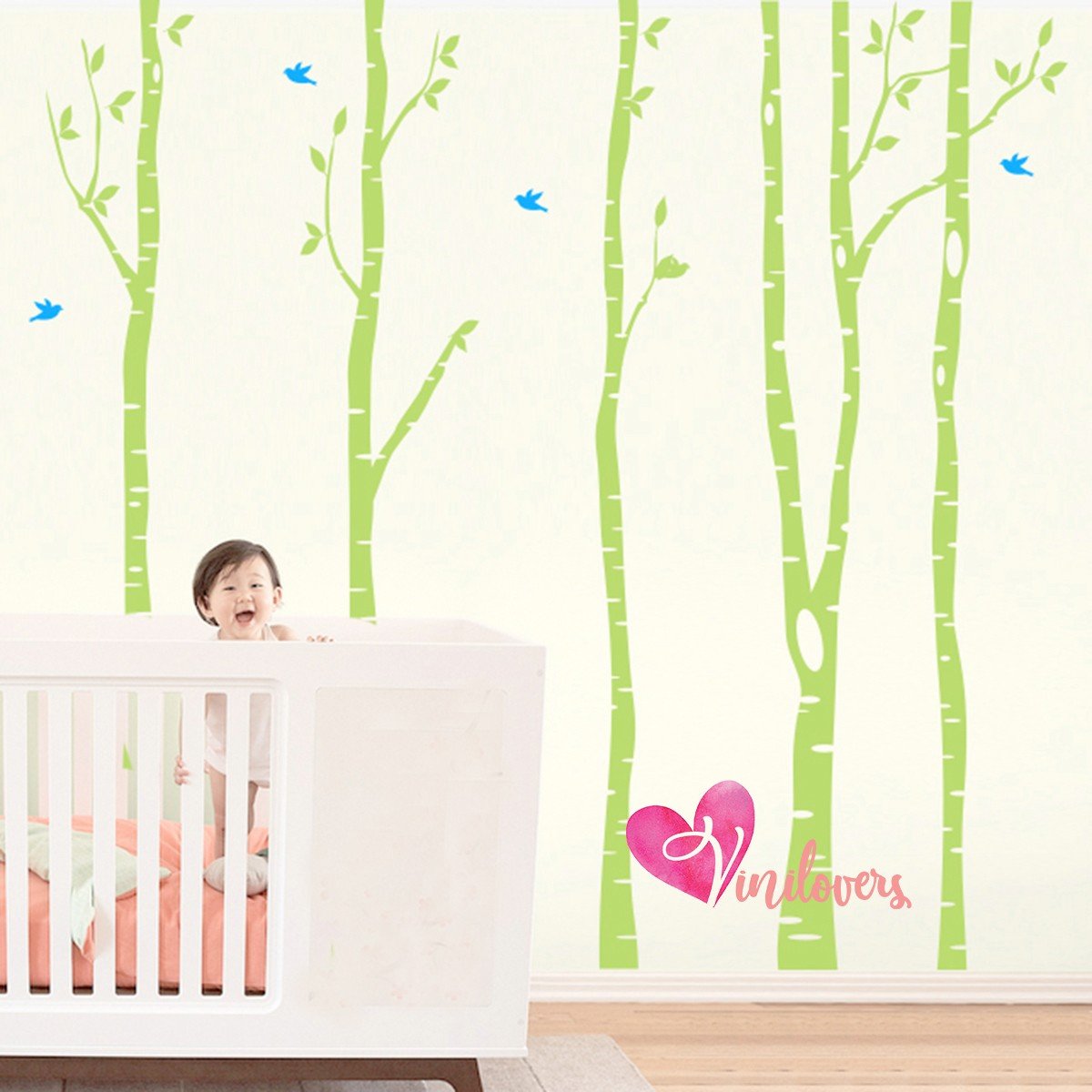 Murales vinilos infantiles adhesivos arboles pajaros Colombia Bogota Medellin Cali Barranquilla Bucaramanga Cartagena Ibague