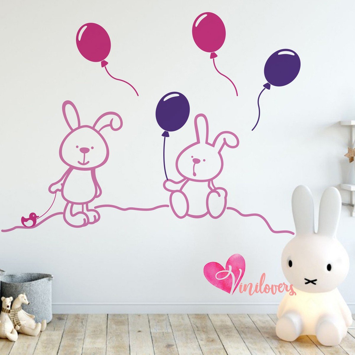 Vinilos decorativos adhesivos infantiles conejos bombas Colombia Bogota Medellin Cali Barranquilla Bucaramanga Cartagena Ibague