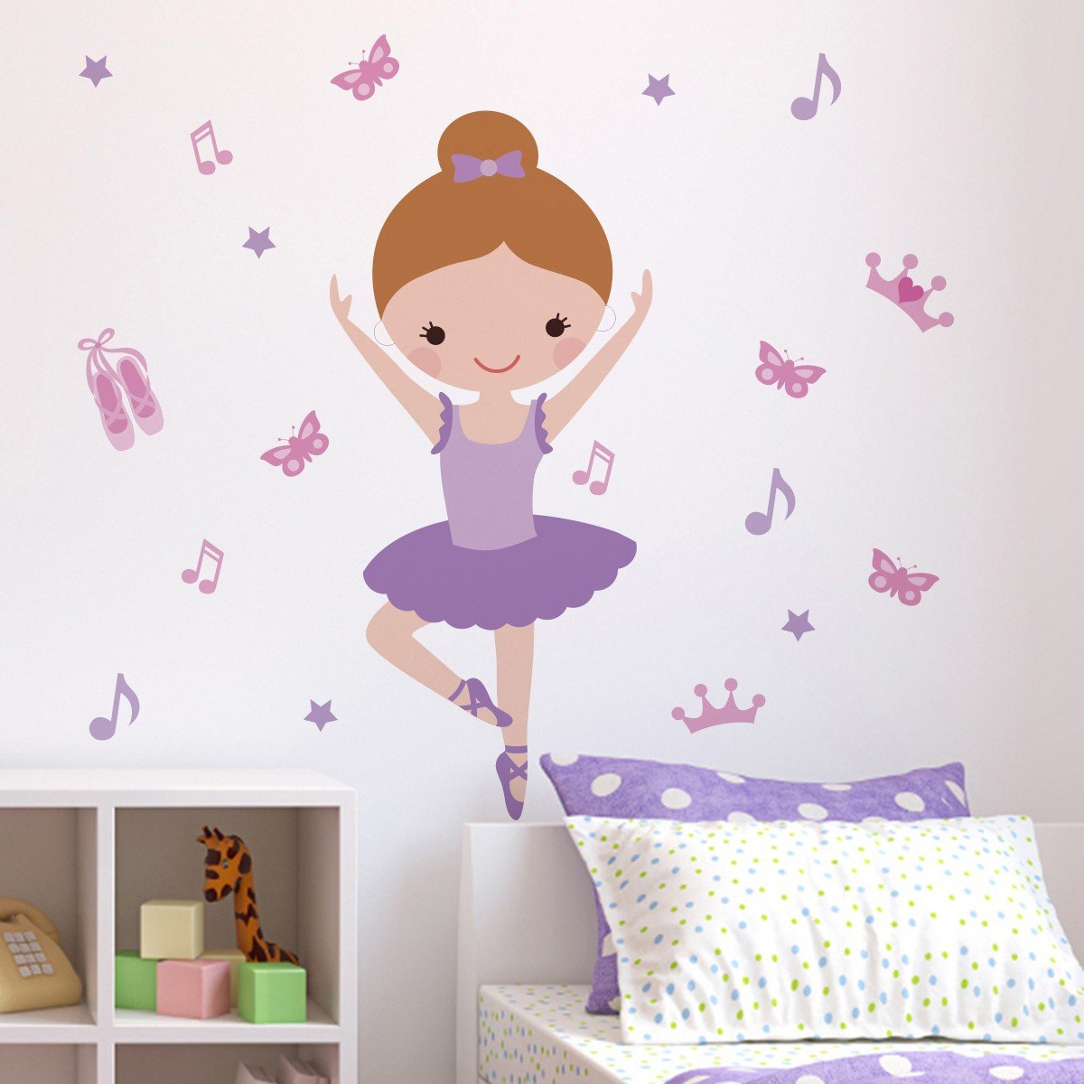 Vinilos decorativos impresos de bailarinas ballet 