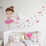 Adhesivos decorativos impresos ballet bailarinas 