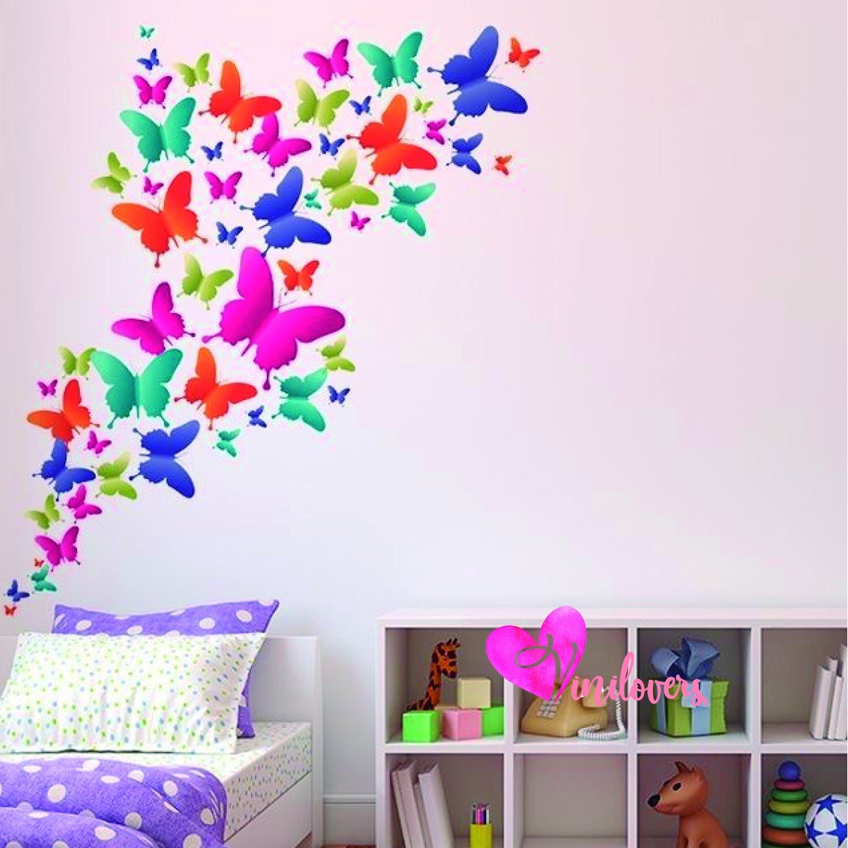 Vinilo adhesivo impreso mariposas bebes 