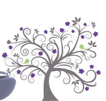 Vinilo Decorativo  Adhesivo Silueta de Arbol Pajaro