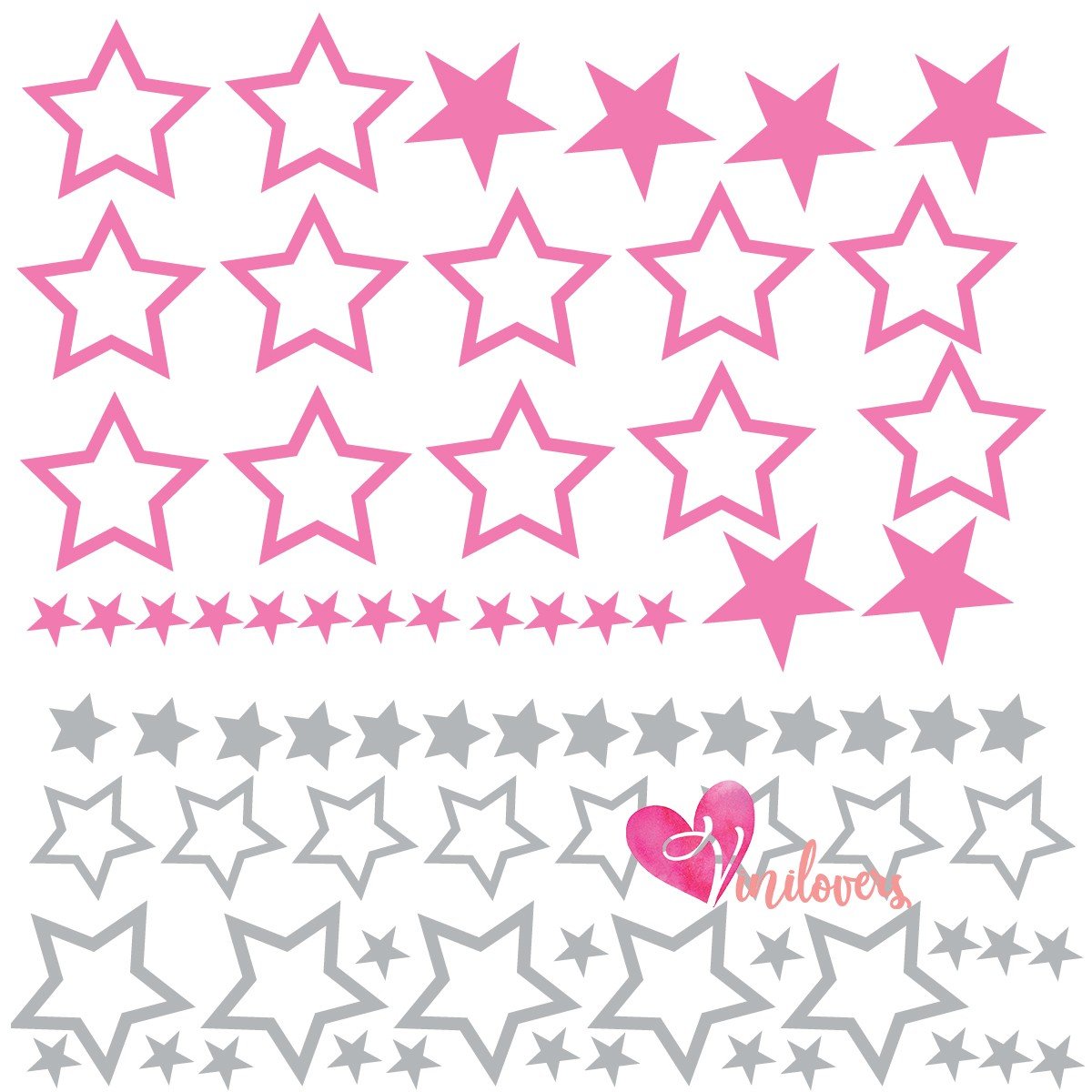 Adhesivos infantiles vinilos decorativos estrellas bordeadas Colombia Bogota Medellin Cali Barranquilla Bucaramanga Cartagena