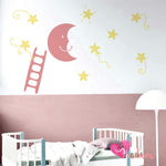 Adhesivos infantiles vinilos decorativos happy moon lunas estrellas Colombia Bogota Medellin Cali Barranquilla Bucaramanga