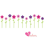 Vinilo Decorativo Adhesivo Jardín De Flores Y Tallos