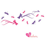 Vinilo Decorativo Adhesivo Libélulas Volando