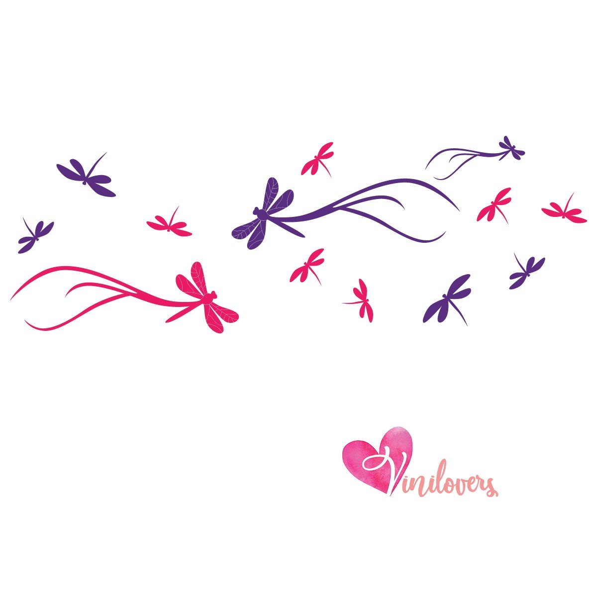 Vinilo Decorativo Adhesivo Libélulas Volando