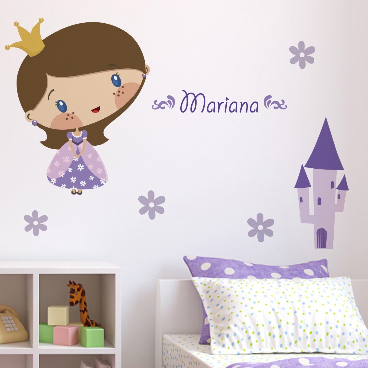 Vinilo Decorativo Adhesivo Little Princess Nombre  Impresión