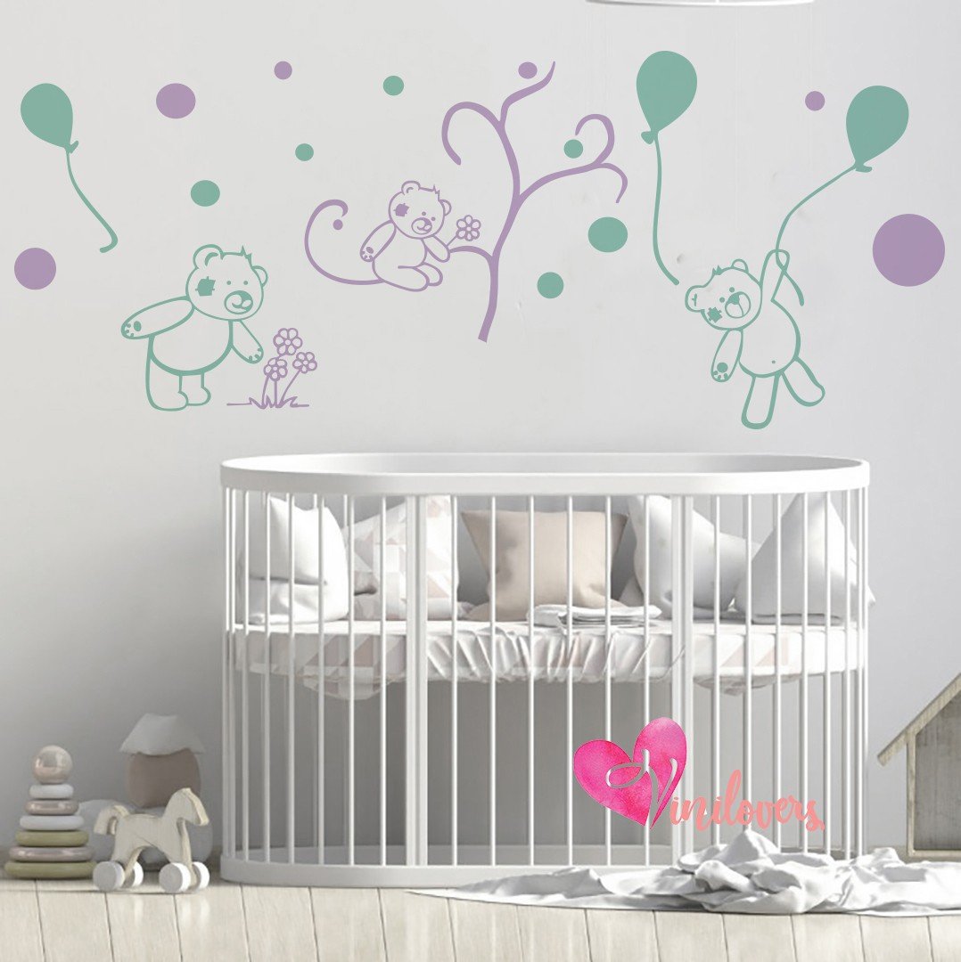 Adhesivos infantiles vinilos decorativos globos osos Colombia Bogota Medellin Cali Barranquilla Bucaramanga Cartagena Ibague