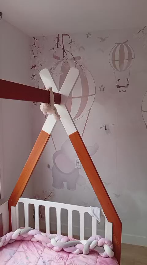 Papel Tapiz "Animales Volando en Globos"