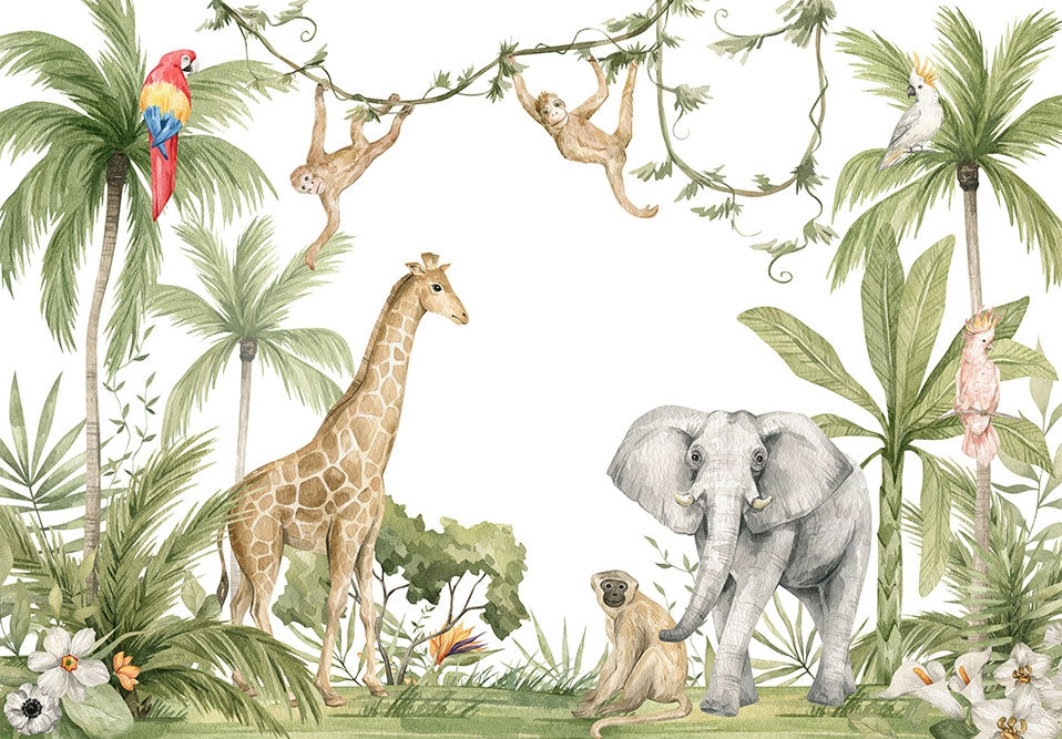 Papel Tapiz Cotizar a la Medida "Animales en la Jungla 02"